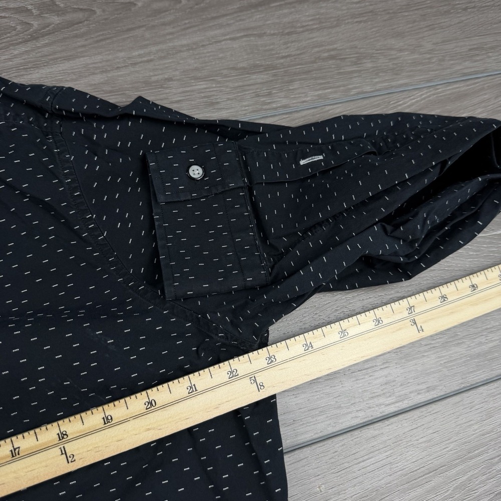 Robert Graham Men's Modern Americana Patterned Button Up Shirt Black XL Read - Picture 10 of 11